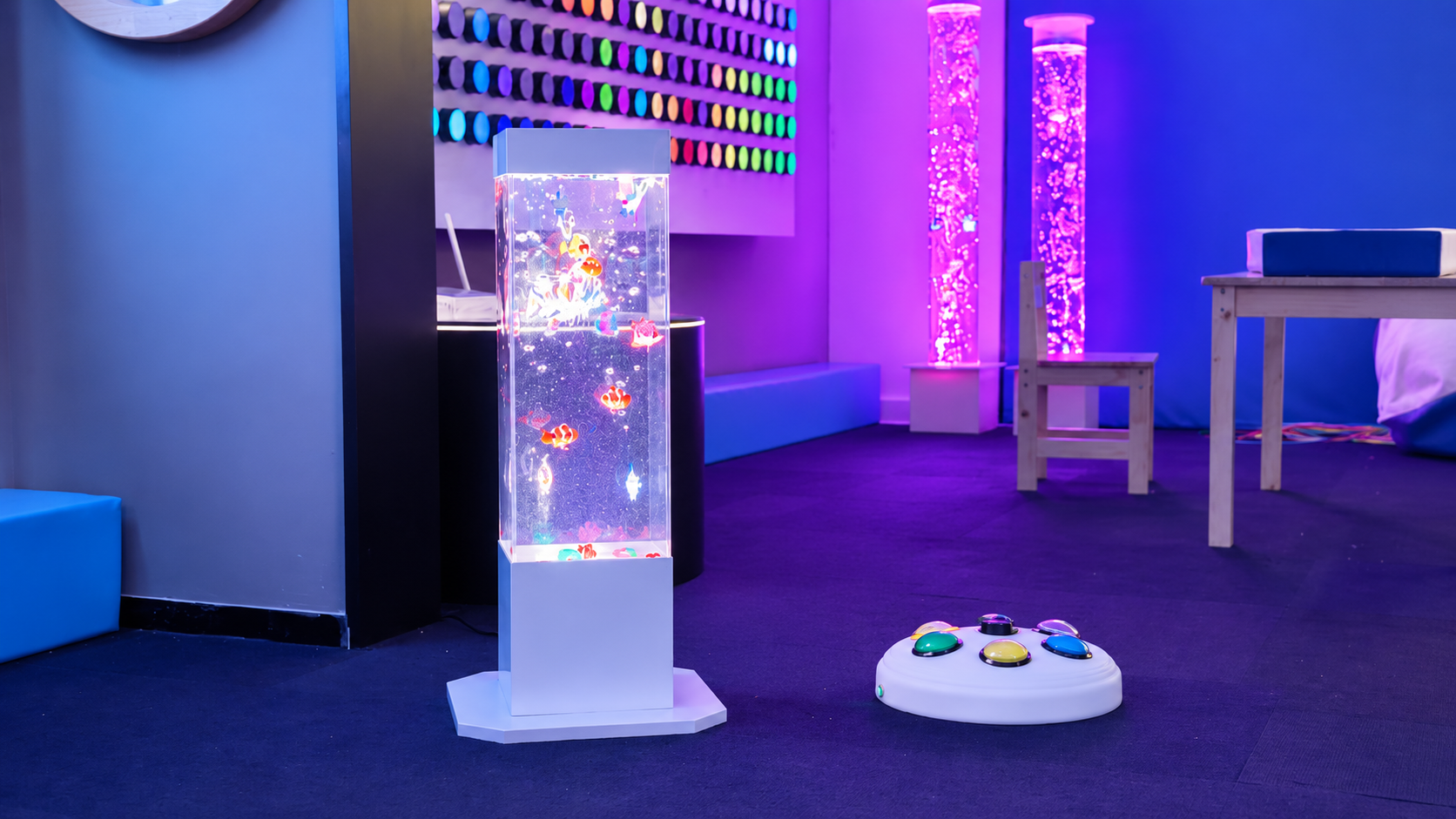 Mini sensory bubble tube with controller