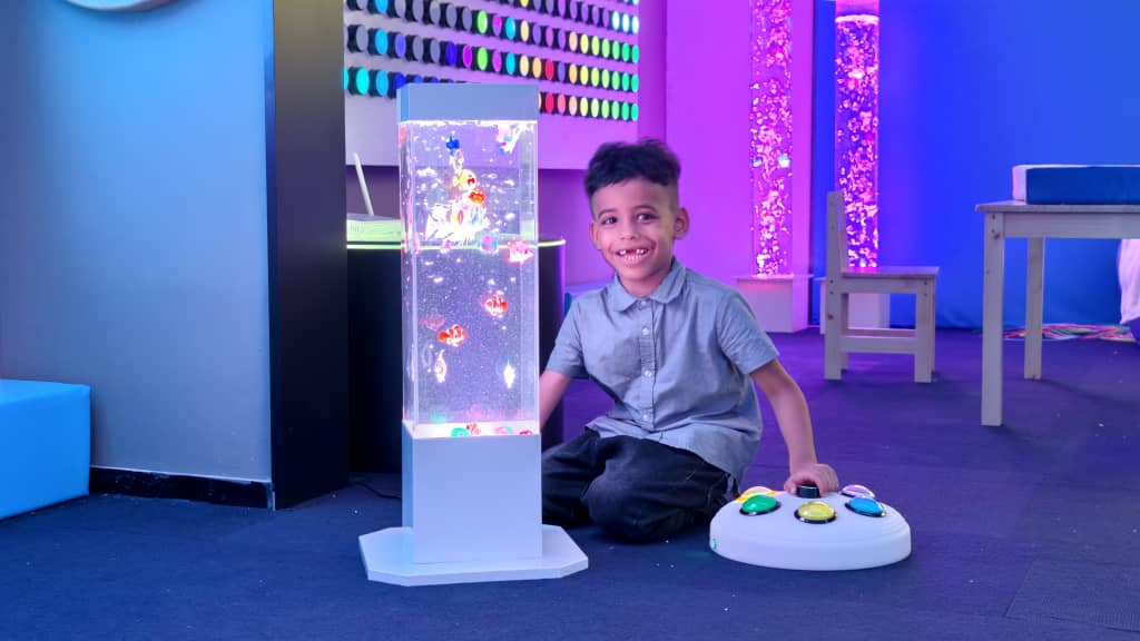 Mini sensory bubble tube with controller