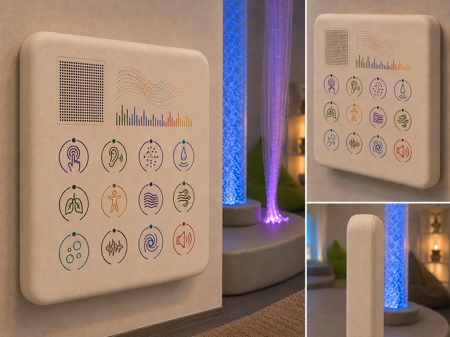 Sensory touch sound wall panel